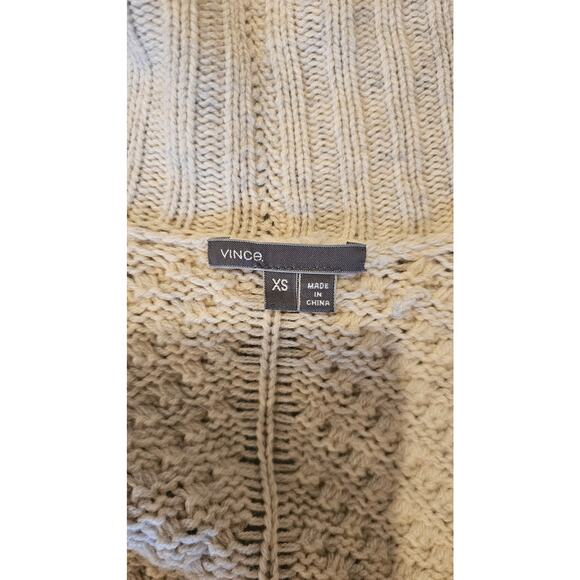 Vince Cardigan Sweater  50% YakYak 50% Wool, Cream, Knit, Shawl, Sz XS - Picture 5 of 10